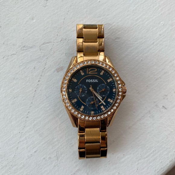 Fossil Gold Ceramic Watch - Picture 3 of 5